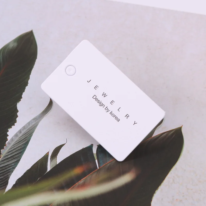 

Mini Jewelry Card Tags Kids Clothing Accessories Display 3*5cm 100pcs/lot Pure White Paper Jewelry Packaging Hang Tags Customize