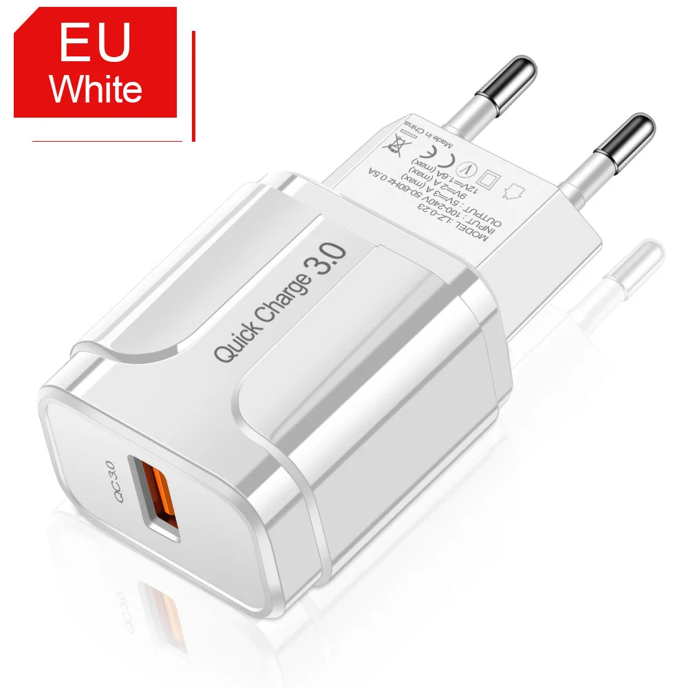 

18W Quick Charge 3.0 USB Charger QC 3.0 4.0 For Samsung A50 iPhone Xr 11 8 7 Xiaomi Huawei USB Plug Phone/Fast Charger Adapter