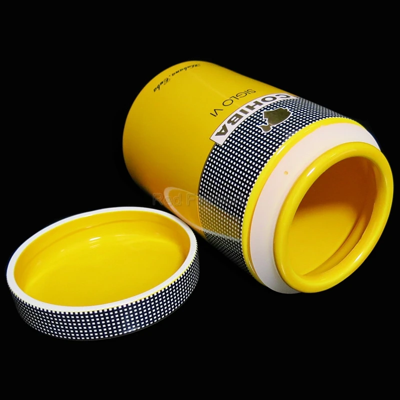 COHIBA, профессиональная керамическая дорожная сигарная трубка, банка 5-10 пальцев, коробка для хьюмидора, для дома и офиса, Классические хьюмидоры
