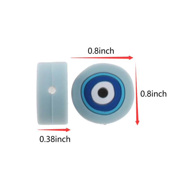 Cuentas de silicona de colores para dentici&oacute;n de beb&eacute;, cadena de chupete de lactancia de grado alimenticio, juguetes para beb&eacute;s, 50 Uds.-5