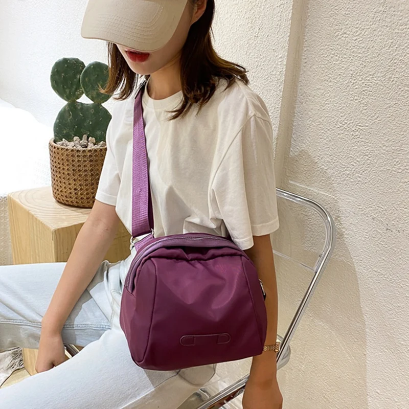 

Ladies One Shoulder Messenger Bag Messenger Nylon Solid Color Leisure Outdoor Shopping Travel Goods