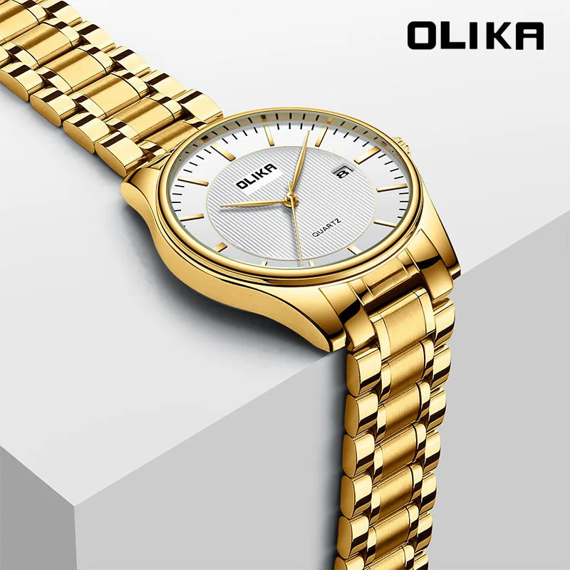 Olilka/ Oulijia Special Men's Watch Solid Steel Strip Waterproof Fashion Business Simple Men's Watch Watch for Men Luxury Watch