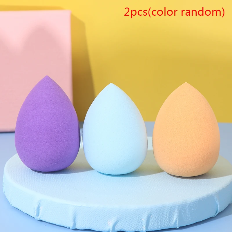 

2 Pcs Waterdrop Makeup Sponge Blender Cosmetic Puff Facial Flawless Powder BB Cream Cosmetic Puff Blending Foundation Sponge