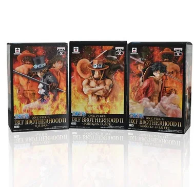 3 шт./лот Banpresto Brother Fighting One Piece DXF II Luffy Ace Sabo ПВХ Фигурки коллекционные игрушки для