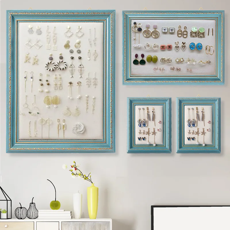 

60 Holes Earring Holder Ear Stud Holders Earring Displays Organizer,Jewelry Earring Holder Stand Photo Frame Wall Hanging Rack