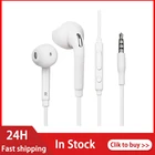 2021 3,5 мм наушники-вкладыши, стерео наушники для музыки, Спортивная гарнитура для бега с микрофоном и регулировкой громкости для Samsung S6 Xiaomi