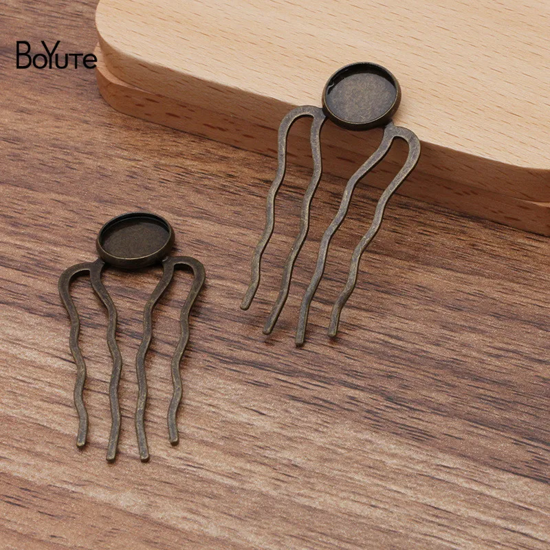 BoYuTe (10 шт./лот) подходит для 12 мм кабошона расческа волос пустая основа сделай сам