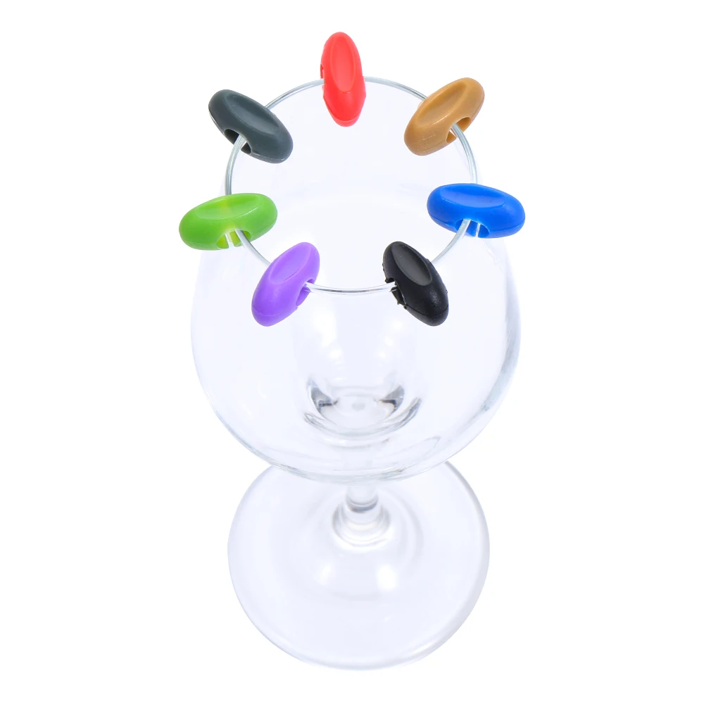 8 шт. разноцветные силиконовые маркеры для бокалов | Дом и сад