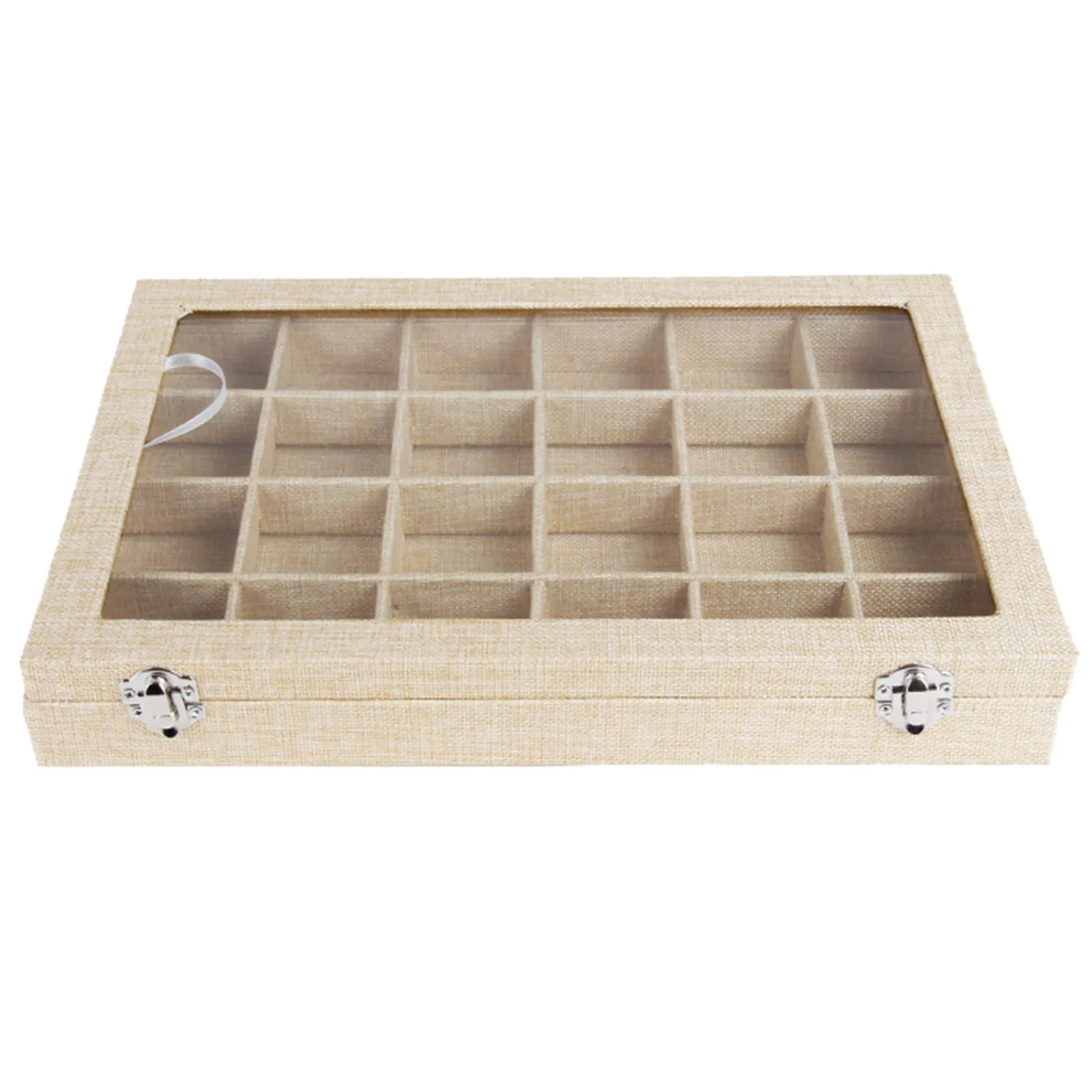 

Treasure Box 24 Jewelry Display Box Tospread Jewelry Box Jewelry Storage Women's Cosmetics Jewelry Wooden Storage Grid
