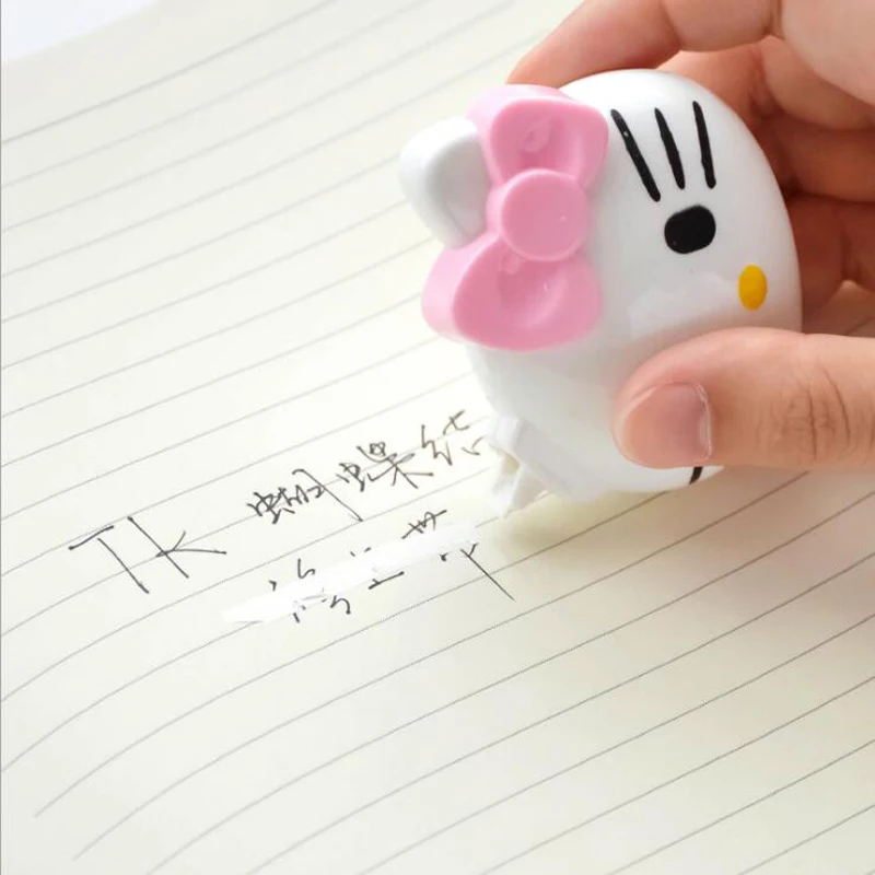 Kawaii hello kitty Корректирующая лента мультяшная kt кошачья голова стерео моделирующая Корректирующая лента 20 м детский подарок офисные школьные принадлежности