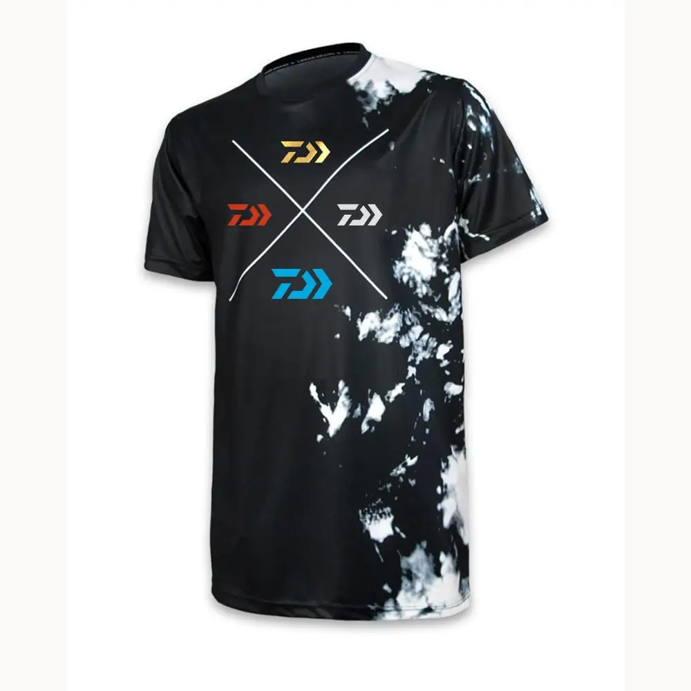 

2020 DAIWA Fishing Tee Summer Outdoor Breathable Quick Dry Fishing Tshirt Men Sports Golf Cycling Running Fishing Clothes