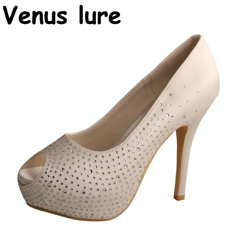 

Стразы на платформе, Свадебная обувь для женщин на высоком каблуке