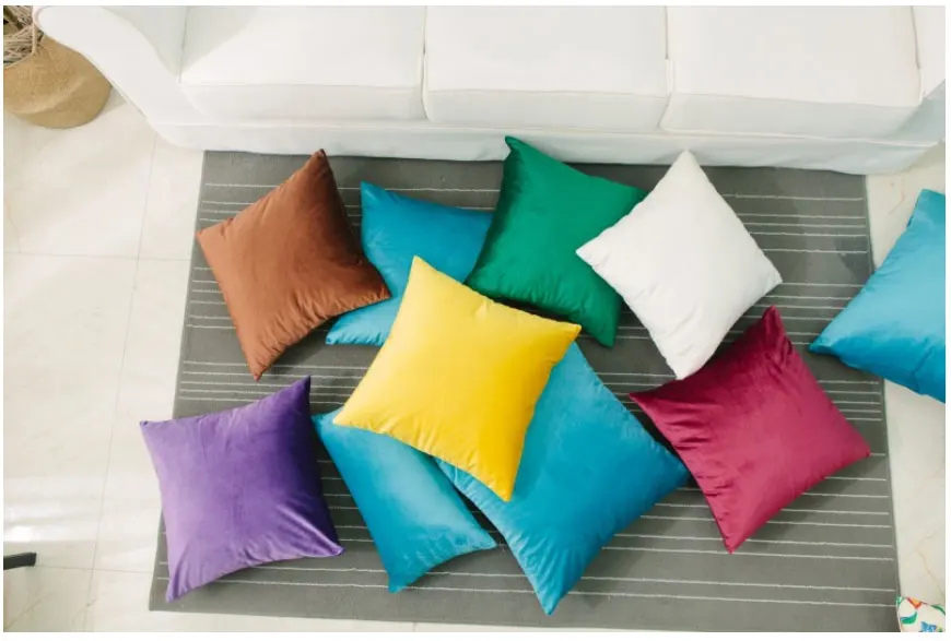 Nordic Style Velvet Pillowcase Simple Solid Throw Cushion Covers Square Pillow Cover for Bedroom Sofa Living Room Decoration