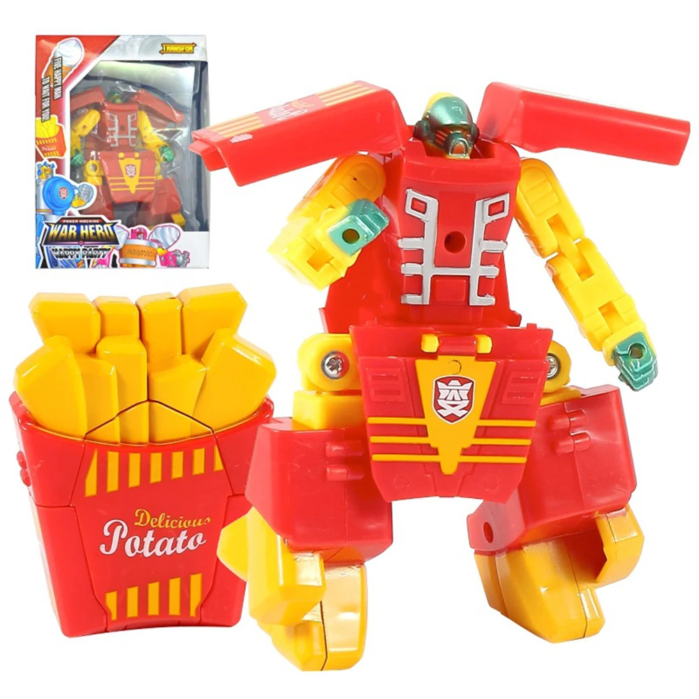 Buy Transformation Model Robot Hamburger Transforming Kids Toy Toddler Robots Cool for Boys Birthday Toys For Children Gifts on