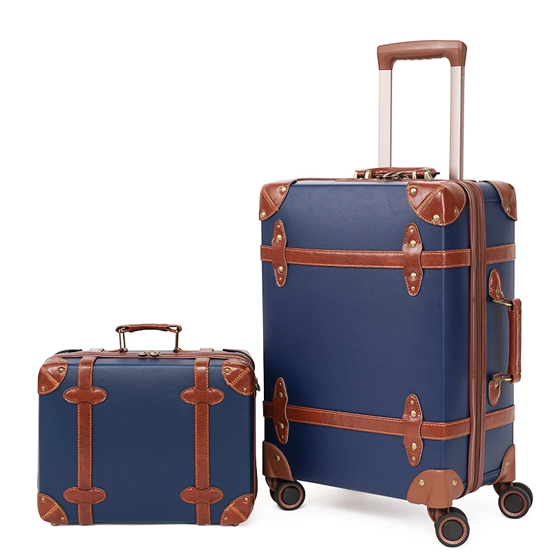 Винтажный кожаный чемодан Urecity для мужчин и женщин на колесиках большой