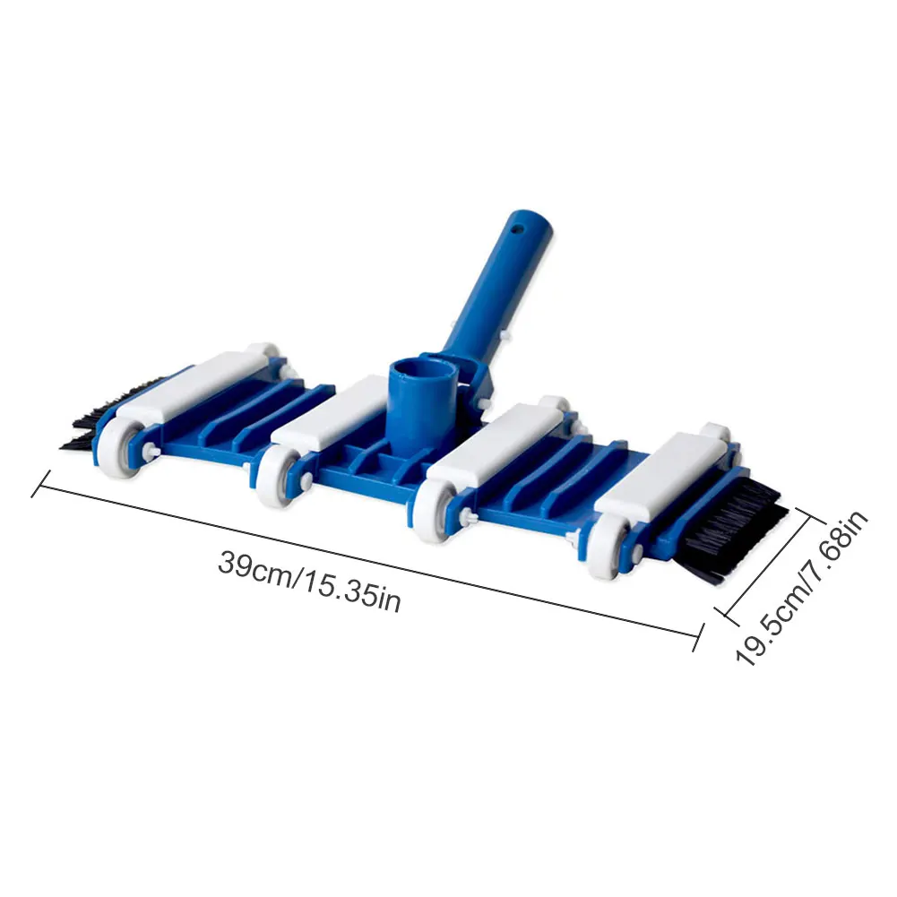 

14 Inch Swimming Pool Vacuum Head With Brush Suction Wheel Suction Head Vacuum Brush Fountain Pool Cleaning Tool