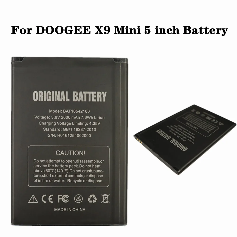 

Аккумулятор Для DOOGEE X9 Mini, 5 дюймов, 2000 мАч