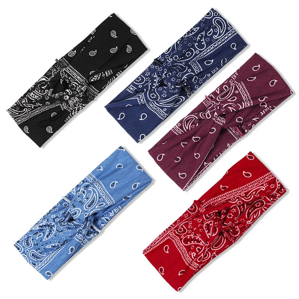 

Korea Handmade Women Twist Headbands Hair Accessories Bandana Scarf Square Harajuke Hairbands Rock Cool Girls Multi Turban Black