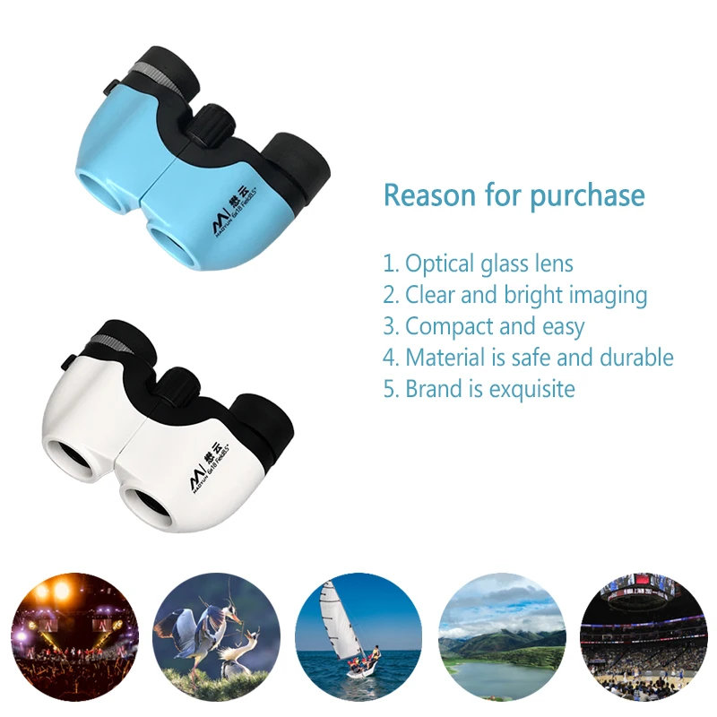 Детский миниатюрный бинокль Telecope HD с зумом 6x18 дальностью действия 1000 м складной