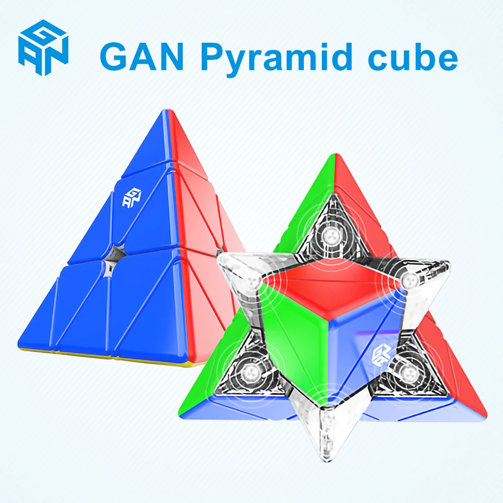 

GAN Pyramid Magnetic 3x3 Pyramid Cube Stickerless Enhanced Core Positioning GAN Magnets Triangle Speed 3x3 cube Toys For Childre
