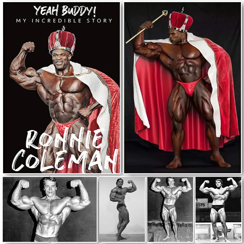 Картина на холсте для фитнеса Ronnie Cullman Арнольд Шварценеггер Бодибилдинг | Дом и