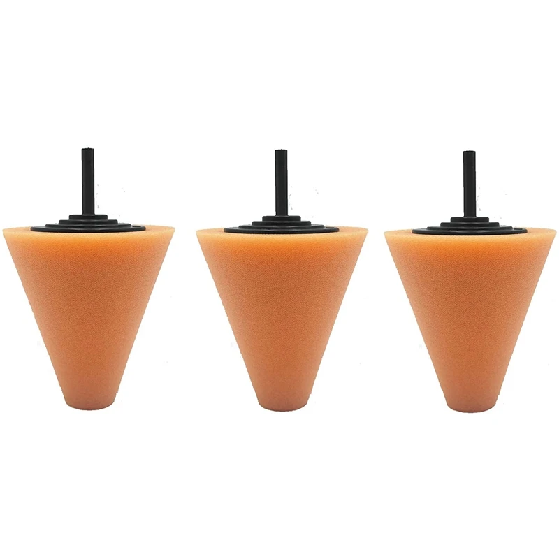 

Drill Buffing Sponge Pads Kit,1/4 inch 6mm Shank Buffing Polishing Sponge Cone for Automotive Car Wheels