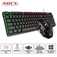 gaming keyboard and mouse wired gamer keyboard with rgb backlit rubber keycaps usb russian keyboard for game computer pc laptop