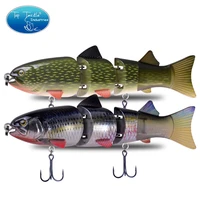 215mm 155g cflure slow sinking high quality 4 segments jointed bait swimbait pike fishing lure 7colors