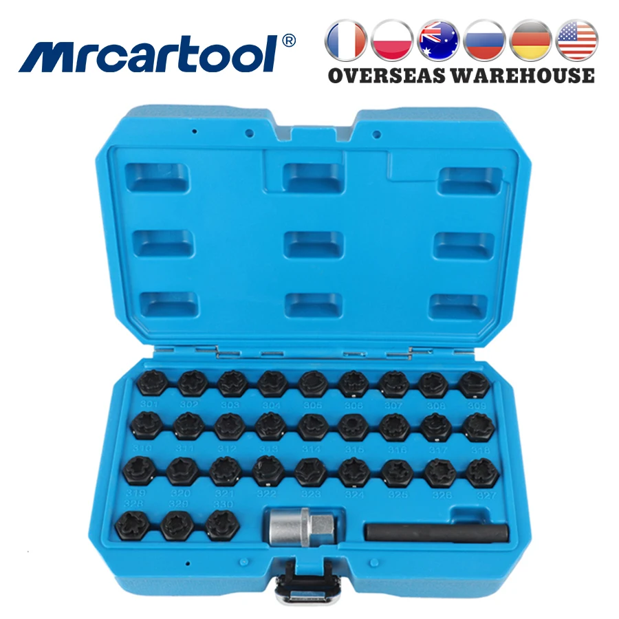 MR CARTOOL 32 шт. Противоугонный винтовой втулка инструмент для блокировки колеса 12 5