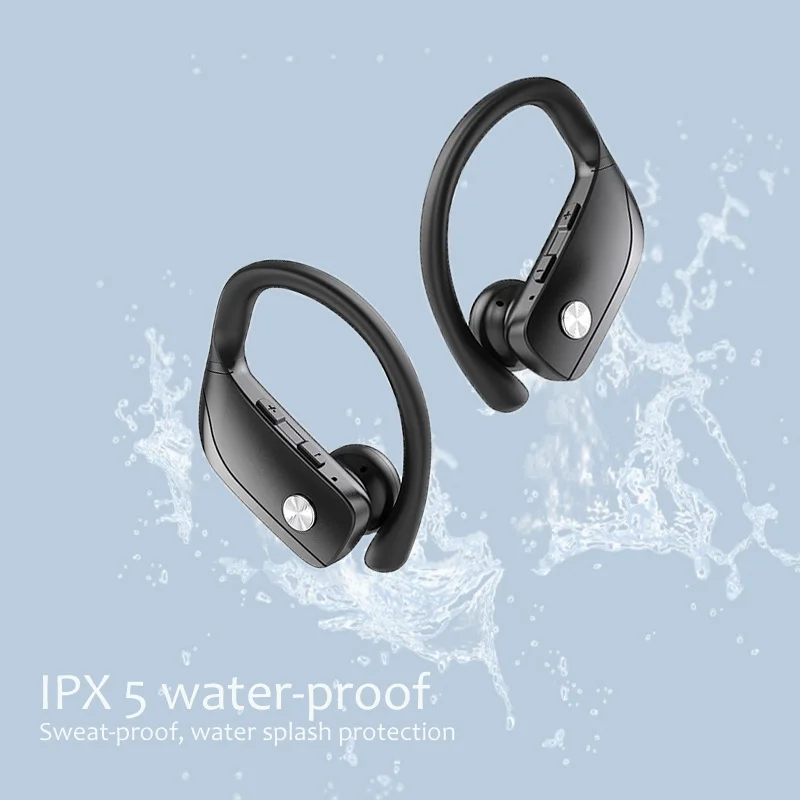 

Bluetooth Headphones True Wireless Earbuds Ear Hook Sports Headsets TWS Bass Gaming Earphones with Mic IPX5 Waterproof