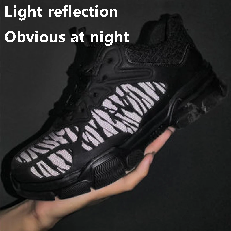 Мужские дышащие рабочие защитные ботинки со стальным носком модная обувь