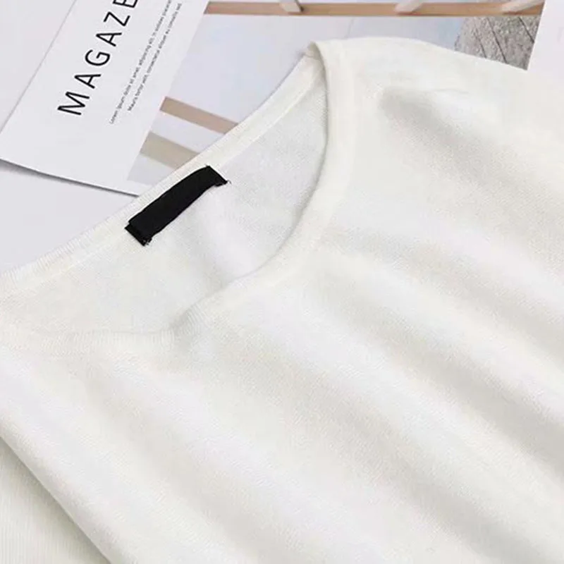 Осенние повседневные свитера женская одежда модные свободные вязаные тонкие