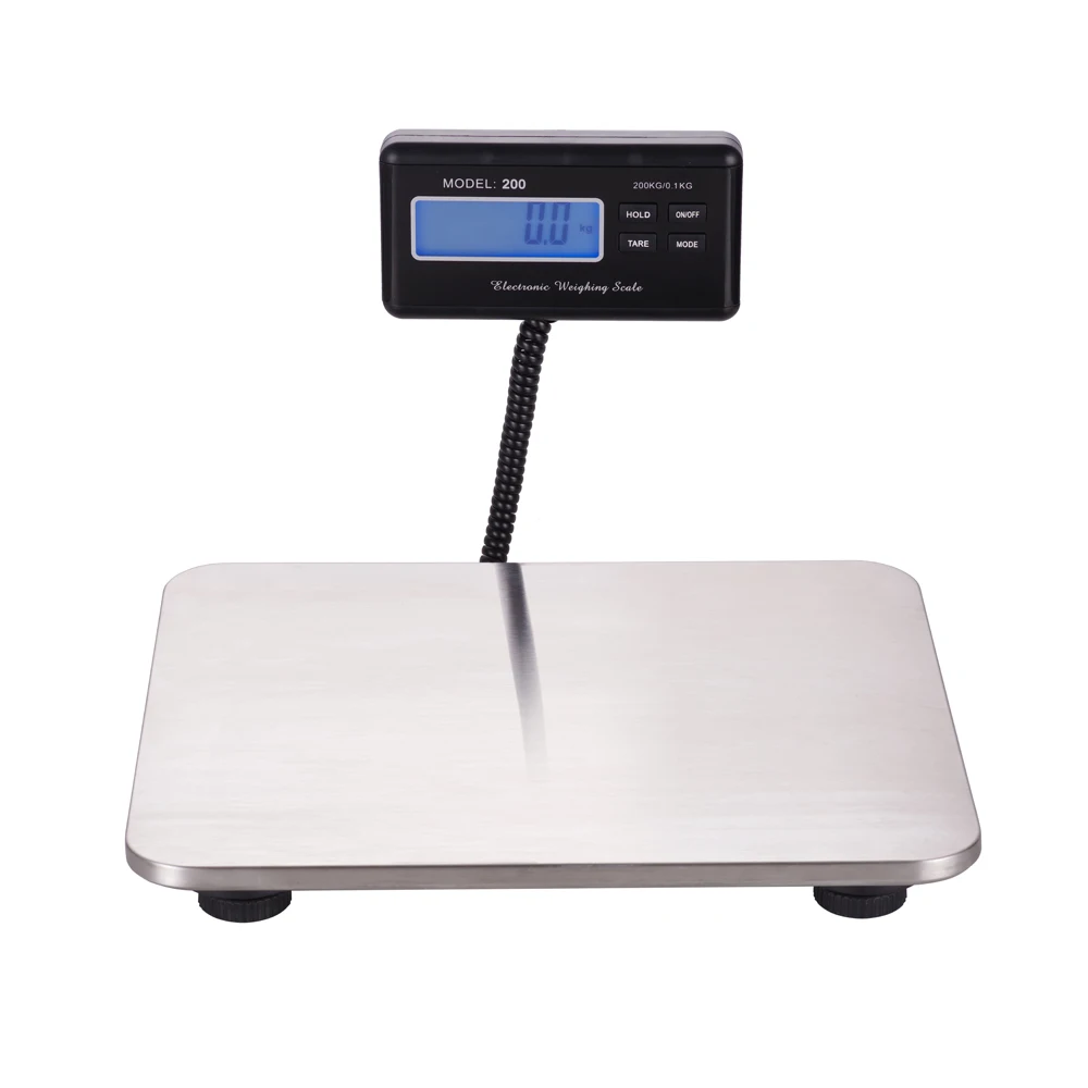 B&aacute;scula electr&oacute;nica Digital de acero inoxidable, balanza de suelo con pantalla LCD, 200kg-1
