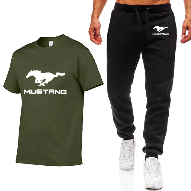 Модные летние мужские футболки Mustang с логотипом автомобиля в стиле хип-хоп