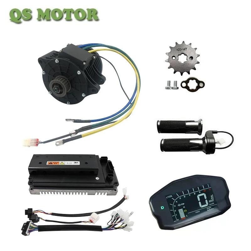 QS138-B 70H 3000W Средний шлейф PMSM двигатель с Votol EM-150s контроллер DKD спидометр для