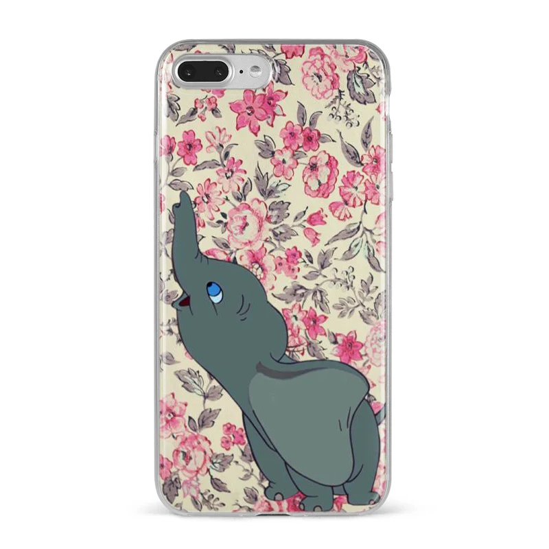 TPU Силиконовый чехол с изображением животных Дамбо Винни для iPhone X XS MAX XR 8 7 6 6S Plus 5 5S SE XS MAX, чехол для телефона - Цвет: TPU