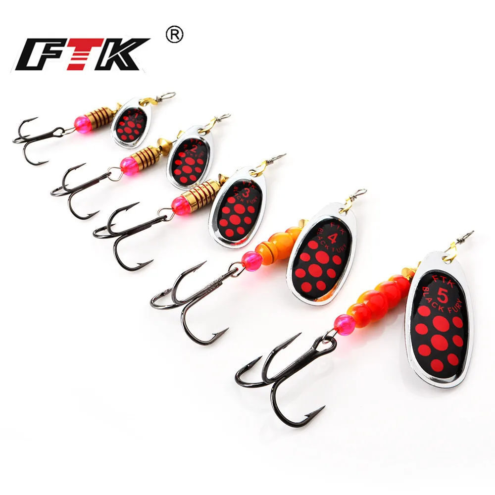 

FTK Super Fishing Spoon Baits Spinner Lure 4g/5g/7g/10g/14g Fishing Wobbler Metal Lures SpinnerBait Isca Artificial lure