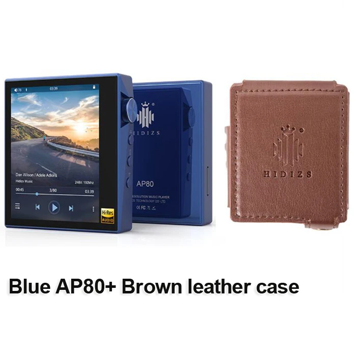 Hidizs AP80 Hi-Res ES9218P Ультрапортативный Bluetooth HIFI музыкальный mp3-плеер LDAC USB DAC DSD 64/128 FALC DAP - Цвет: Blue with case