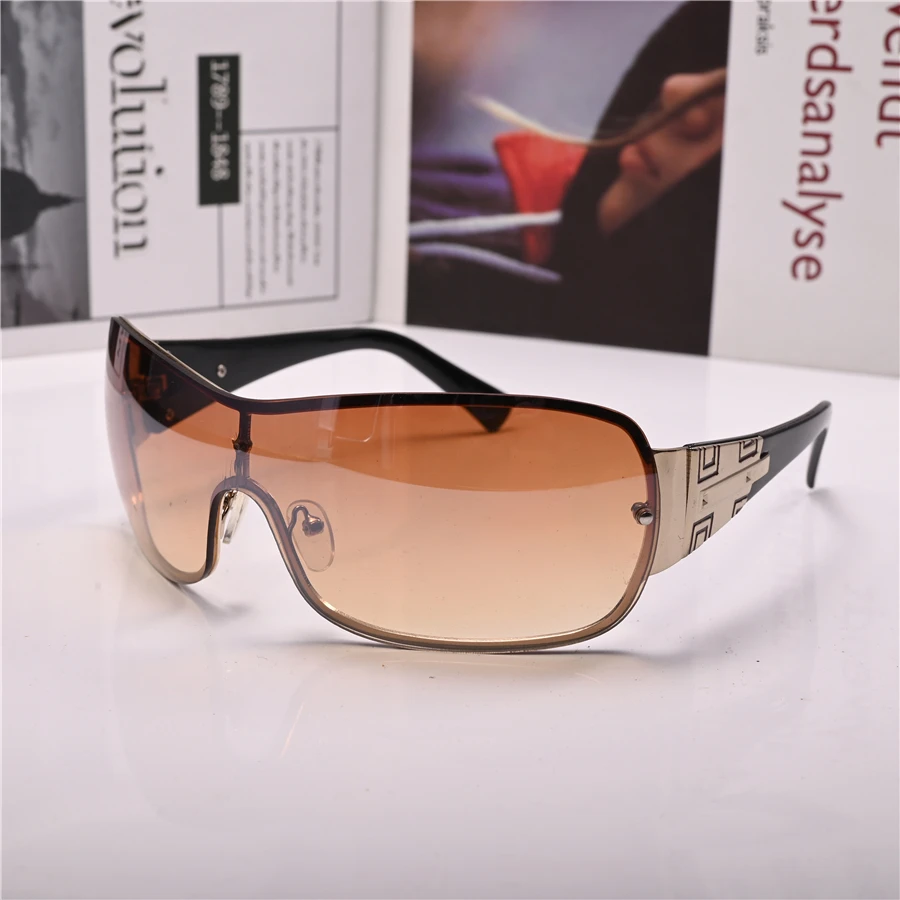 

luxury brand Women Sunglasses fashion Sun Glasses for FemaleOne-piece Lens Anti Reflection Steampunk Driving Male