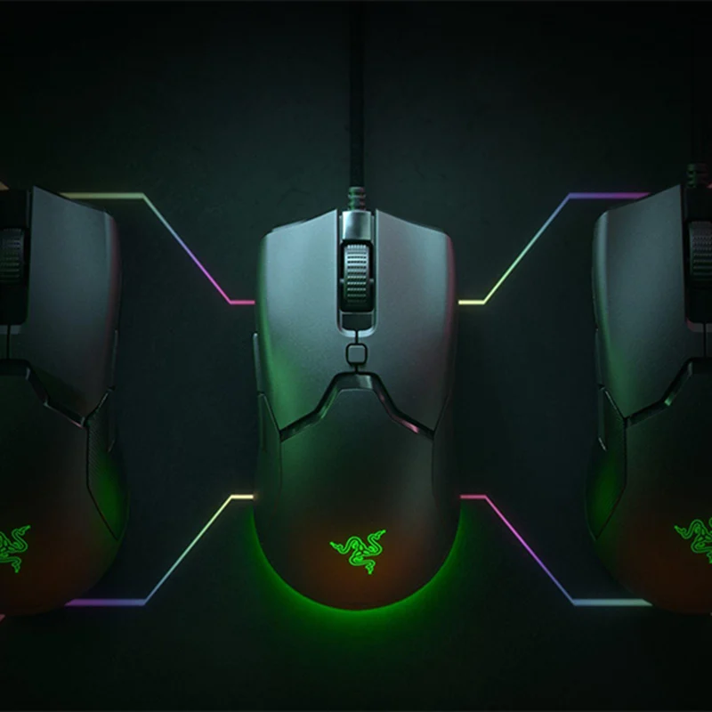 Игровая мини-мышь Razer Viper сверхлегкая оптический сенсор 8500 точек/дюйм цветная RGB