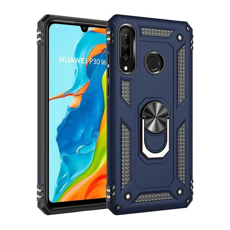 

For Huawei P30 Lite Case Cover Armor Rugged Military Shockproof Car Holder Ring Case For Huawei P30 Lite P 30 Pro