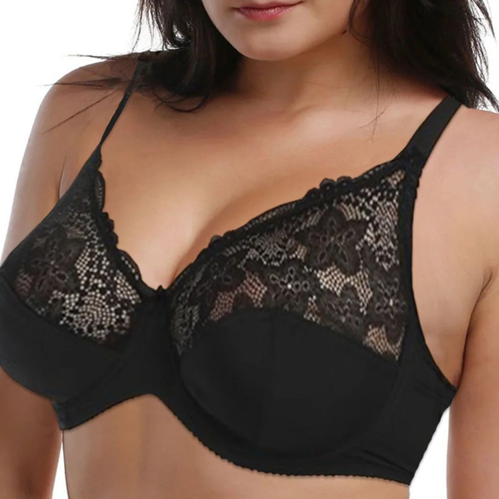 

Women Sexy Bra with Lace Bralette Underwired Seamless Plus Big Large Size For Push UP Lingerie Brassiere