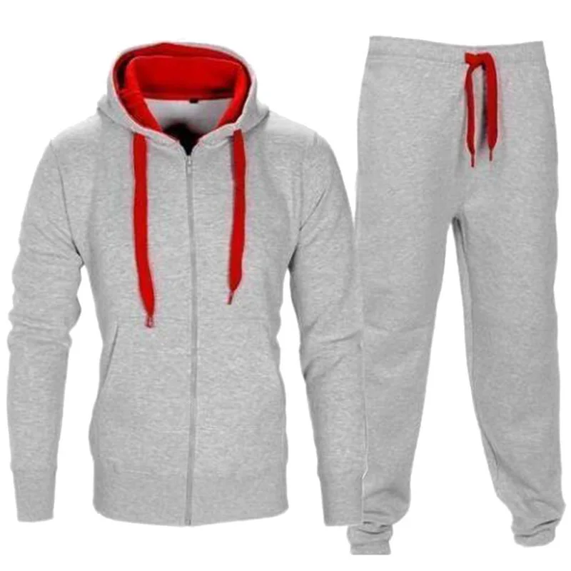 MJARTORIA Tracksuit Men 2019 Autumn Sportwear Fashion Mens Hip Hop Set 2PC Zipper Hooded Sweatshirt Jacket+Pant Suit | Мужская одежда