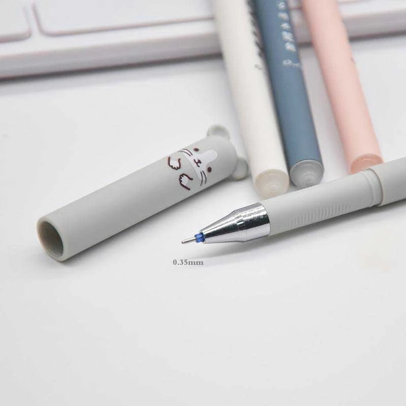 

40 Pcs/lot Cute Erasable Pen For School Student Stationery Writing Washable Handle Pens Gel Pen Kawaii Animals Pens