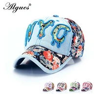 vintage washed denim cap snapback embroidered letters nyc baseball caps men outdoor fishing cap cotton casual female hat