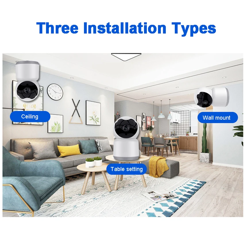 Hebeiros HD1080P Talk Back Mini Nanny Wifi Camera Auto Tracking Wireless Security Surveillance CCTV IP Video Baby Monitor on - Мини-камера няни Hebeiros HD1080P Talk Back с функцией автоматической слежки, беспроводной Wi-Fi-связью, видеонаблюдением, безоп