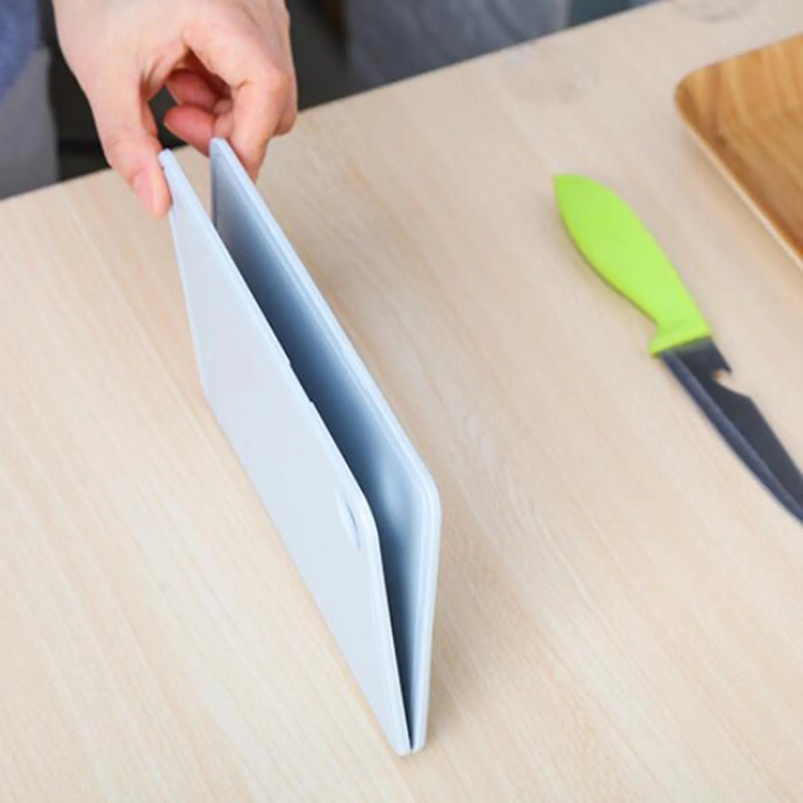 Портативная Складная плотная пластиковая разделочная доска для резки овощей на