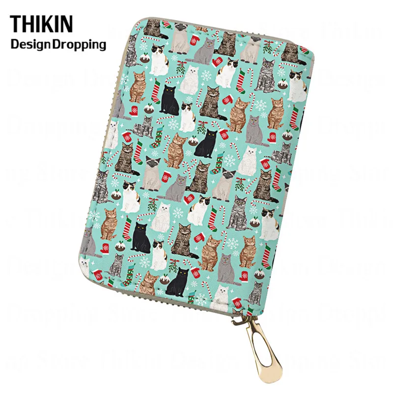 THIKIN Милая Пижама с рождественским принтом пижама рисунком кота индивидуальный