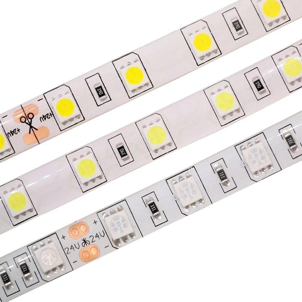 

СВЕТОДИОДНАЯ лента SMD 5050 5M DC24V наружная водонепроницаемая светодиодная лента Safty Flexibel Светодиодная лента 60 светодиодов/м Светодиодная лампа...