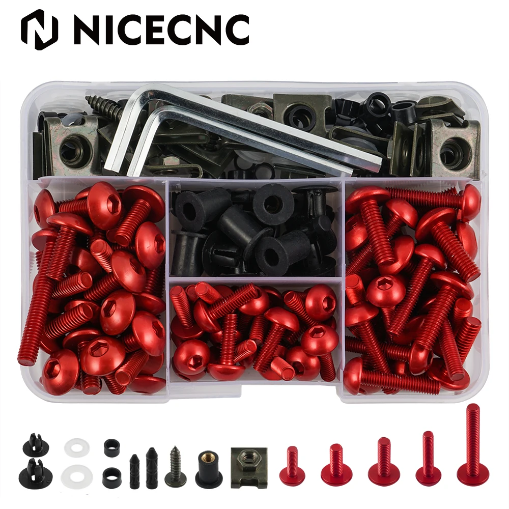 

190PCS M5 M6 Complete Fairing Bolts CNC Screw For Ducati 748 749 750SS 848 900SS 916 996 998 999 1098 1098S 1199 Panigale